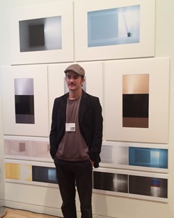 Jack Poppert at the Art Gallery of NSW with his Art Express nominated artwork